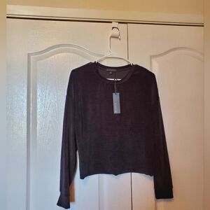 𝅺ELECTRICA Black Crop Ribbed Top